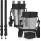 Linkidea 2er-Pack Netz-Trägerhalter für Trinkgläser, kompatibel mit 30oz YETI Rambler, Greens Steel Beast, RTIC Tumbler, leichte Wasserflaschen-Netztasche mit 59'' langem Riemen für isolierte Becher