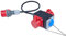 RoadEu - Distributeur de Courant avec Sorties CEE - Répartiteur de Courant de Chantier 380V et 230V 16A - Répartiteur Mobile, câble en Caoutchouc 0,5 m - Prise CEE 5 pôles