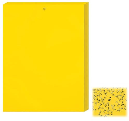 Pièges à Insectes,Attrape Mouche,Collant Double Face,Jaune Sticky Papiers,Piège à Mouches Pièges à Insectes Collant Pièges Engluées à Fruits Contre Les Aleurodes Moustiques Pucerons,20 * 15cm,20 PCS