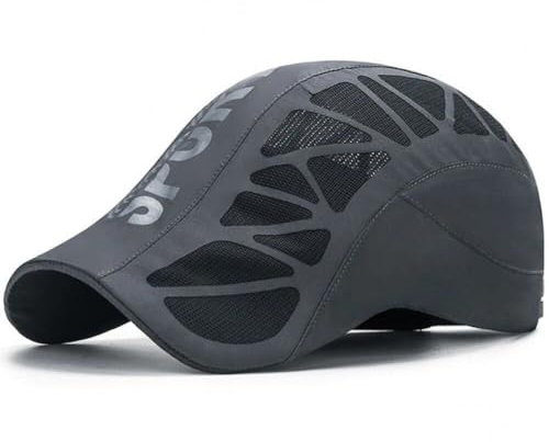 Sanfly Berretto Piatto Vintage Uomo Berretto con Visiera Traspirante in Cotone Regolabile Cappelli a Estivi Cappello Strillone Cappello Cacciatore