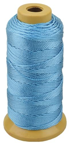 328 Feet Twisted Nylon Twine String Cord for Gardening Marking DIY Projects Crafting Masonry (Light Blue, 1.5mm-328 feet)