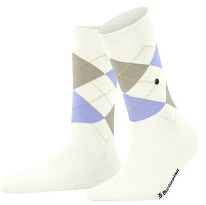 Burlington Damen Socken Covent Garden W So Baumwolle gemustert 1 Paar, Weiß Off-White 2042, 36-41
