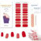 Zytuuob Semi Cured Gel Nail Strips, Works with Any Nail Lamps, Salon-Quality, Long Lasting Waterproof, for Fingernails Decor Manicure - includes 2 Prep Pads, Nail File & Wooden Stick. (1)