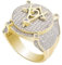 Herren Freimaurer Zirkon Ring Gothic Retro Mode Freimaurer Zirkon Ring,Gold,9