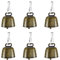 Geoyien Clochette, 6 Pièces Cloche de Noel, Cloche Vache, avec 6 Crochets, Cloches en métal pour Animaux de Compagnie, Cloches antiperte pour Vaches et Moutons, pour Animaux, décorations, pendentifs