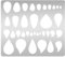 UNICRAFTALE Metallschablone Tropfen Ausschnitt Schablone Zeichenschablone Metallvorlage Edelstahl Tagebuchschablonen Geometrische Vorlage Malschablone Für Heimwerker Scrapbooking Fotogravur Schmuck