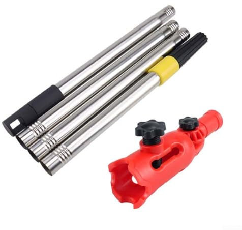 Zilimontt Paint Roller Extension Pole,Extension Pole Metal Paint Roller,Lightweight Telescopic Pole,Tapered Adapter For Painting, Cleaning Tools(A)