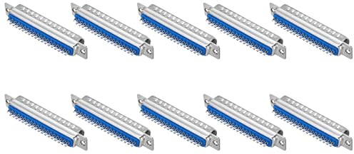 sourcing map VGA Stecker VGA37 Stecker Buchse 37-polig 2-reihig Stecker Serial Port Terminal Breakout für mechanische Geräte CNC Computer 10 Stück