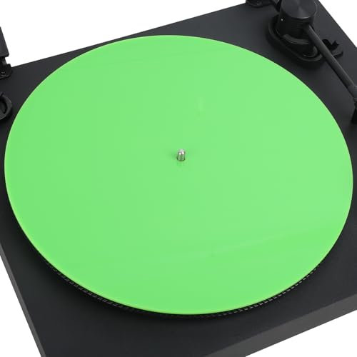 Acrylic Turntable Platter Mat for All Vinyl Player, 12 Anti Vibration Record Slipmat, Green