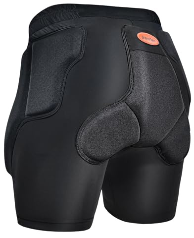 BenKen Short de protection des fesses de ski – Équipement de protection de ski anti-collision, protection anti-chocs, short rembourré, lycra stretch pour skateboard, ski, cyclisme, imperméable