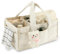 TNTGMG Baby Windel Caddy Organizer,Tragbare Baby Aufbewahrungskorb mit Griff und Anhänger,38×27×18,5 cm,Stilvolle Nursery Aufbewahrungskorb für neugeborene Essentials,Große Babytragetasche(weiß)