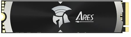 DATO SSD Gen4 avec dissipateur Thermique 2 to NVMe PCIe 4.0 M.2 2280, Jusqu’à 7200/6850 Mo/s, SSD Haute Performance pour Le Gaming et la création – Ares Dark Sword Lite Série