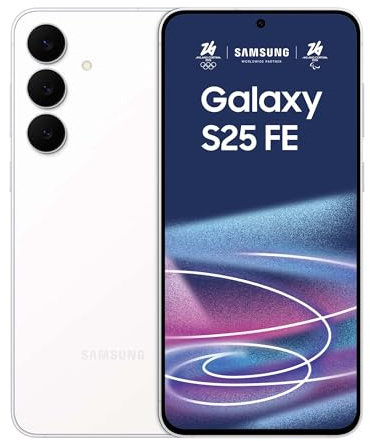 Samsung Galaxy S25 FE Smartphone AI, 3 anni di Garanzia del produttore, Display Dynamic AMOLED 2X 6.7'', Fotocamera 50MP, IP68, 8GB RAM, 128GB, Batteria a lunga durata, White [Versione Italiana]