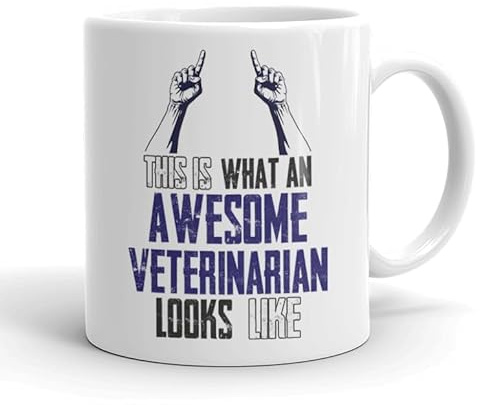 VIROSA Funny Vet Nurse Mug – “This is What an Awesome Veterinary Nurse Looks Like” – Gift for Animal Lovers – 11oz Ceramic Mug