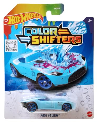 Hot Wheels Color Shifter Fast Felion pour 3 ans et plus (Bleu)