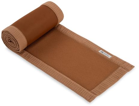 FabiMax Beistellbett Bettumrandung aus Mesh & Waffel – Atmungsaktiv, luftdurchlässig & waschbar – Passend für Boxspring Beistellbett (Braun, Für FabiMax Boxspring Beistellbett)