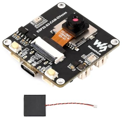 Waveshare ESP32-S3-CAM-OV5640, ESP32-S3 AIoT Camera Development Board, Integrated Audio Input & Output Module, Support Connecting External Display, Image Capture & Recognition & AI Speech Interaction