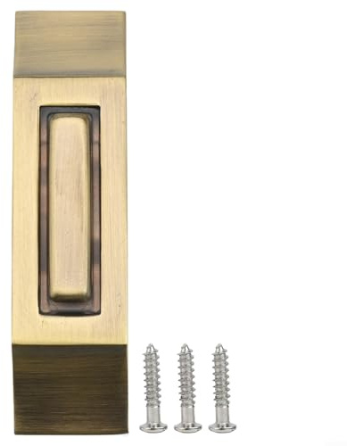 Wired Doorbell Button, Lighted Zinc Alloy Push, Wall Mounted for Home Entry, Bronze Finish, DC 12-24V