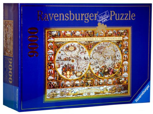 Ravensburger 17802 - Große Weltkarte - Pieter van den Keere 1611 - 9000 Teile Puzzle
