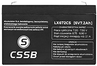 CSSB batterie à gel, AGM, accumulateur de gel, 6.0V
