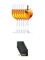 Scavi & Ray Hugo Glas 6 Stück + Schiefer Glasuntersetzer eckig 6 x ca. 9,5 cm Durchmesser