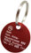 Hundemarke mit Gravur - ID Tag - Adressanhänger - Adressschild - Individuelle - Personalisiert - Diamantgravur (Rot-Matt)