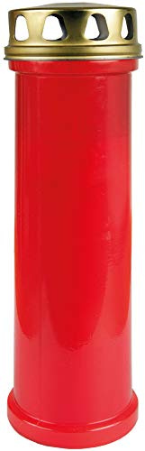 HS Candle Grabkerze in Rot mit ca. 100h Brenndauer