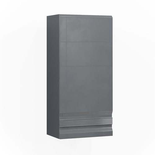 Vicco Badschrank Fredd, Badezimmermöbel, Anthrazit Hochglanz, 36.4 x 77 cm