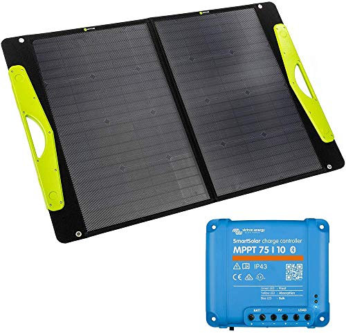 WATTSTUNDE SolarBuddy WS100SB - Maletín solar (100 W, panel solar plegable directamente con conexión USB en el módulo (100 W con 75/10)