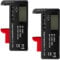 HunterBee Battery Tester 2PCS for 1.5V 3.7V 9V AA AAA Mini Cell C D 18650 Battery – Easy to Carry and Read Digit Indicates