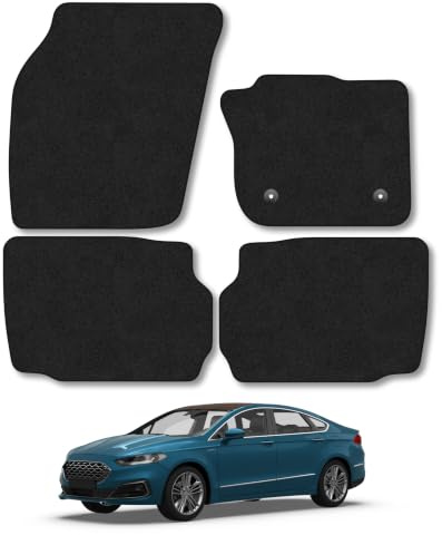 Fits Ford Mondeo (2014-2022) Carpet Car Mats | Black Edge Trim Tailored Fit Floor Mats Full Coverage Protection Accessories Easy Clean Anti Slip Made in the UK