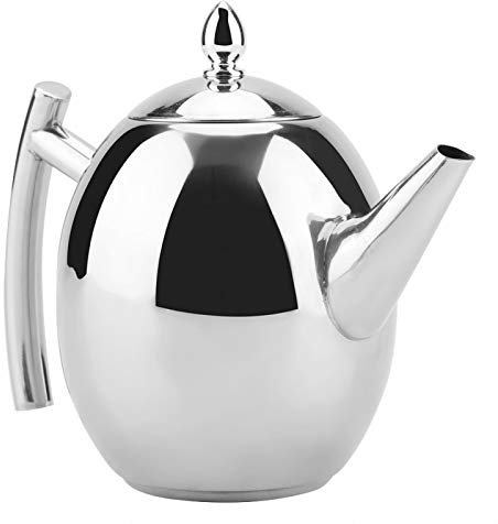 Edelstahl-Teekessel, Teekanne, Premium-Qualität Durchdacht gefertigt für Induktionsherd Tee Camping Küche(1500ML)