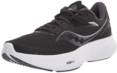 Saucony Damen Ride 15 Walking-Schuh, Black/White, 40 EU