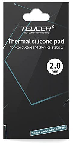 PEPOYO AI Pad Thermique 14,8 W/MK, 85x45x2mm,Thermal Pad en Silicone pour dissipateur Thermique/GPU/CPU/LED (2mm)