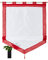 Devola Voile transparent Scheibengardinen mit zweifarbigen Design mit Quaste Fenster Gardinen Panneaux mit Tunnelzug Gardine HxB 140x120cm Rot 1er Pack