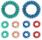 Abeillo 10 Stück Akupressur Ring Set, Anti-Stress Akkupressurringe, Massageringe für Finger und Handgelenke, Sensorische Stressabbau, Fingerspielzeug für Adhs Autism
