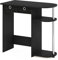 Furinno Go Green Escritorio para computadora portátil, Madera de ingeniería, Americano/Acier Inoxydable/Negro, 39.62 (D) x 80.01 (W) x 72.39 (H) cm