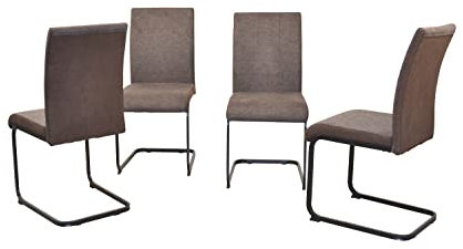 moebel direkt online Schwingstuhl (4er-Set) 4Stühle braun