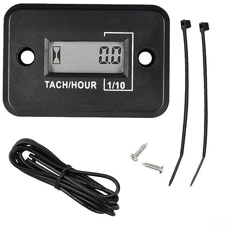 Mower Chainsaw Tachmeter, Mower Speed Timer, 2-Stroke Wireless Tachometer 0-30000RPM for Lawn mowers, Chain Saws, Garden Machinery