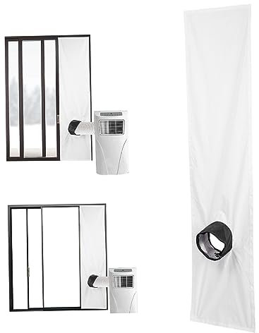 Sceau de fenêtre de climatiseur portable 200 cm Tapis de fixation étanche réglable Kit de fenêtre de climatisation mobile universel, 200 cm