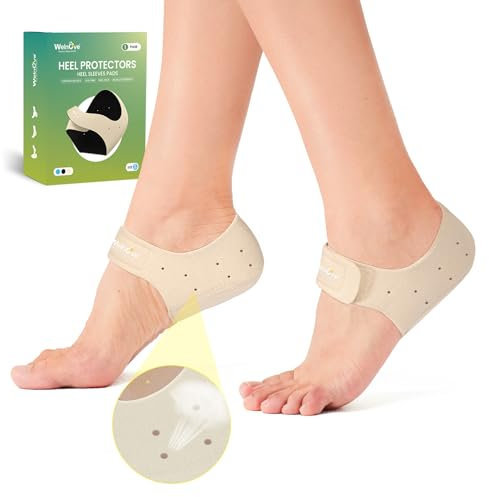 Coussinets de talon de fasciite plantaire, coussinets de talon Welnove pour femmes et hommes, soulagement de la douleur, inserts de talon pour tendinite d'Achille, coussin de soutien de talon