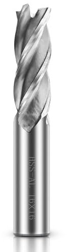 ASNOMY forets à 4 cannelures - 16 mm Fraise en Bout- Ensemble de forets à tige droite HSS CNC pour perceuse - Ensemble d'outils pour bois, aluminium, acier et titane