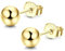 CASSIECA Ohrringe Silber 925 für Damen Herren Medizinische Ohrstecker Hypoallergene Silber Ohrstecker Piercing Ohrringe für Empfindliche Ohren, Gold 3mm