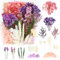 WenmthG Getrocknete Blumen und Pflanzen Mix Set rosa-violett, Trockenblumen, Gepresste Blumen