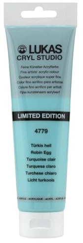 Lukas CRYL Studio Künstler-Acrylfarbe, Robin Egg, 125 ml Tube - Hochpigmentierte Acrylfarben für Leinwandmalerei, großformatige Werke - mittelviskose, wassermischbare, schnell trocknende Acrylfarbe