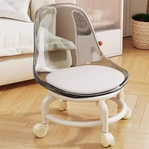 HIQACTLIF Niedriger Rollhocker, Acryl-Kunststoff-Rollsitz 360 Grad Drehbare Räder Rollhocker Stuhl for Zuhause Garten Massage Büro Garage Geschäft Fitness Sport