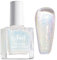 NLFOX Glitter Nail Varnish - Silver Sparkly Nail Polish Reflective Gold Flash - Translucent Nail Polish Quick Dry - 60 Second Nail Varnish No Bake - Long Lasting Breathable Nail Polish