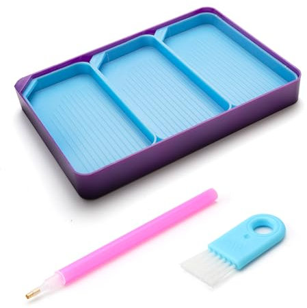 APOMOONS Plastic Diamond Paintings Trays,Diamond Art Trays,Rhinestone Tray,Diamond Painting Accessories and Tools for DIY Crafts Rhinestone Sorting Tray