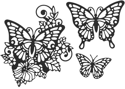Ideen mit Herz Stanzschablonen | Schmetterling | 3-teilig | Frühling, Sommer, Tiere | passend für alle gängigen Stanzmaschinen