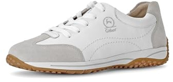 Gabor Damen Low-Top Sneaker, Frauen Halbschuhe,Moderate Mehrweite (G),Strassenschuhe,Freizeitschuhe,Turnschuhe,Weiss/White,37.5 EU / 4.5 UK